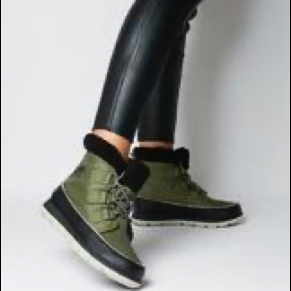 Sorel Explorer Carnival Weather Boots NEW sz 9 olive - Picture 4 of 9